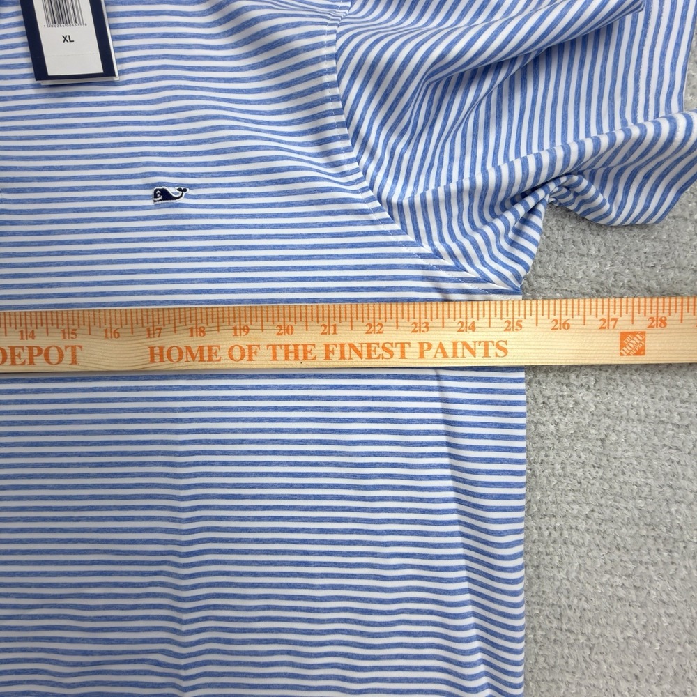 NWT Vineyard Vines Winstead Sankaty Polo Shirt Men XL Ocean Breeze Stripe Golf - Picture 7 of 8